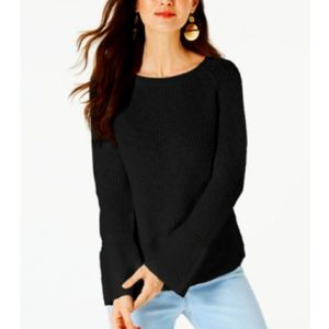 Style & Co Cotton Bell-Sleeve Sweater